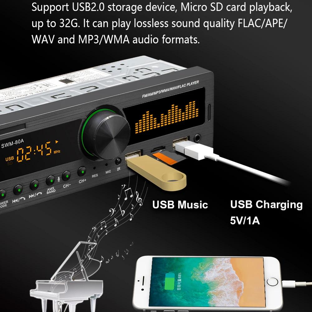 SWM-80B 1 DIN      TF, USB AUX FM AM , ڵ 